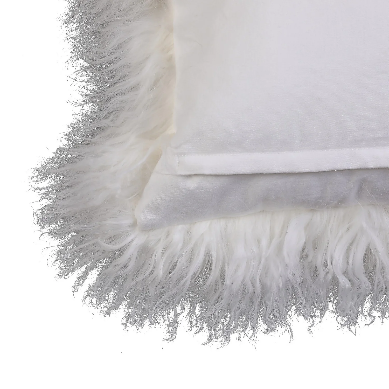 House Beautiful Real Mongolian Wool Cushion - Cream- 38x38cm 6 House Beautiful Real Mongolian Wool Cushion - Cream- 38x38cm - Image 4