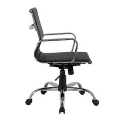Dave Office Chair - Black Faux Leather -Home Style Sales 12887220 7354873908959574