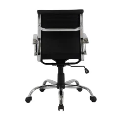 Dave Office Chair - Black Faux Leather -Home Style Sales 12887220 7494873908984417