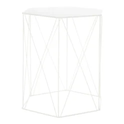 Hex Side Table Set Of 2 White 11 Hex Side Table Set Of 2 White -Home Style Sales 12888151 2014947208431936