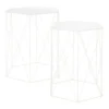 Hex Side Table Set Of 2 White -Home Style Sales 12888151 8844947208302207