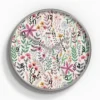 None Jones Crystal Wall Clock - Floral -Home Style Sales 12888456 1744843280628267