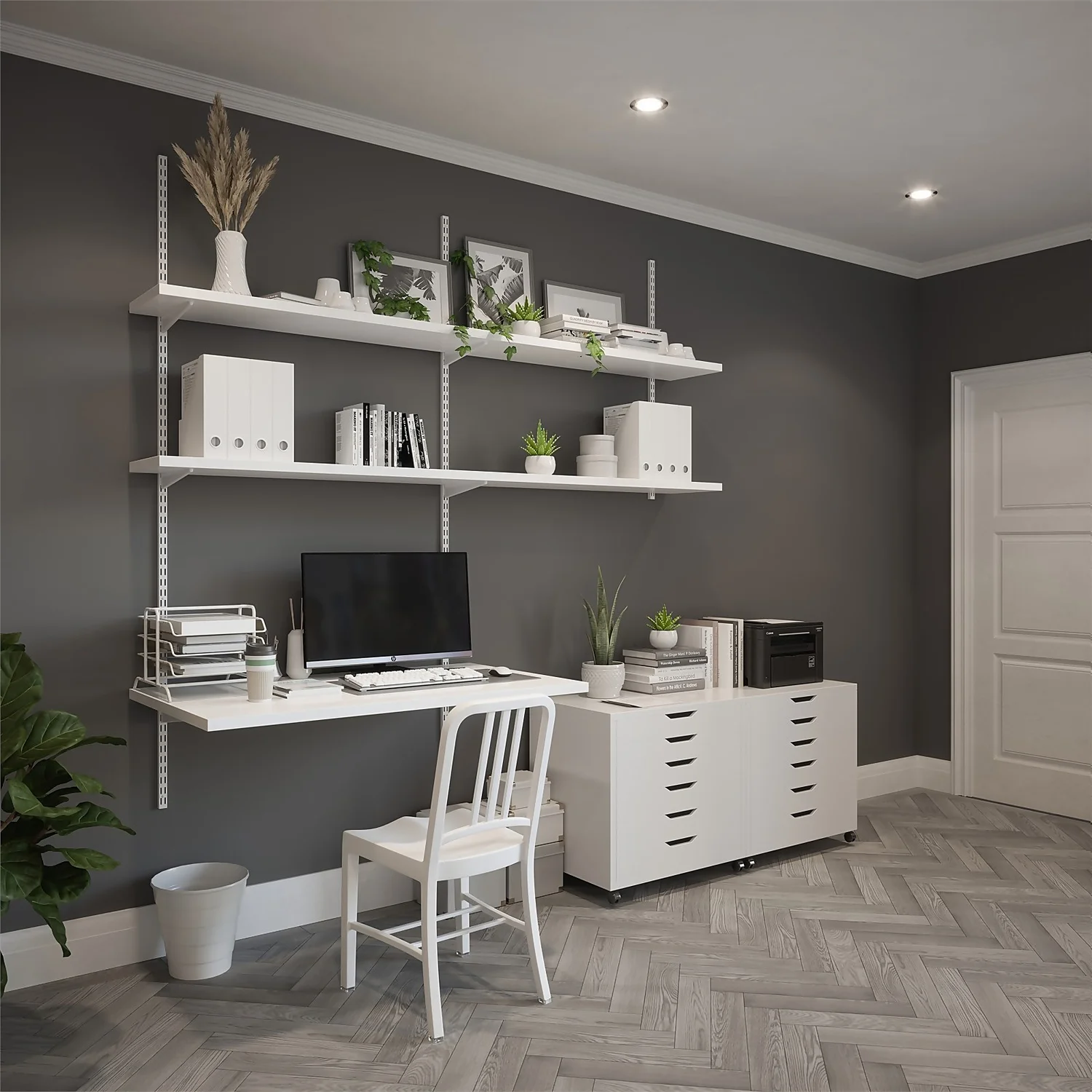 Anti-bacterial Twin Slot Shelving Kit - 1981mm White Twinslot And 270mm Brackets - White 6 Anti-bacterial Twin Slot Shelving Kit - 1981mm White Twinslot And 270mm Brackets - White - Image 4