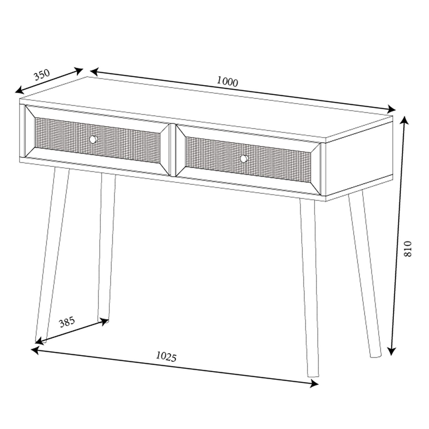 Kubu Rattan Console Desk 11 Kubu Rattan Console Desk - Image 9