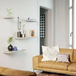 Flexi Storage Decorative Shelving Floating Shelf Grey Oak 250x38x250mm -Home Style Sales 12889892 1124885493028198