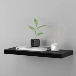 Flexi Storage Decorative Shelving Floating Shelf Black Oak 600x38x240mm 10 Flexi Storage Decorative Shelving Floating Shelf Black Oak 600x38x240mm -Home Style Sales 12889893 1464885494841620