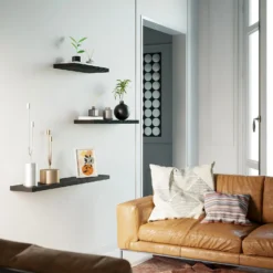 Flexi Storage Decorative Shelving Floating Shelf Black Oak 600x38x240mm 8 Flexi Storage Decorative Shelving Floating Shelf Black Oak 600x38x240mm -Home Style Sales 12889893 9624885494775959