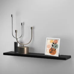 Flexi Storage Decorative Shelving Floating Shelf Black Oak 1200x38x240mm -Home Style Sales 12889901 1714867914537906