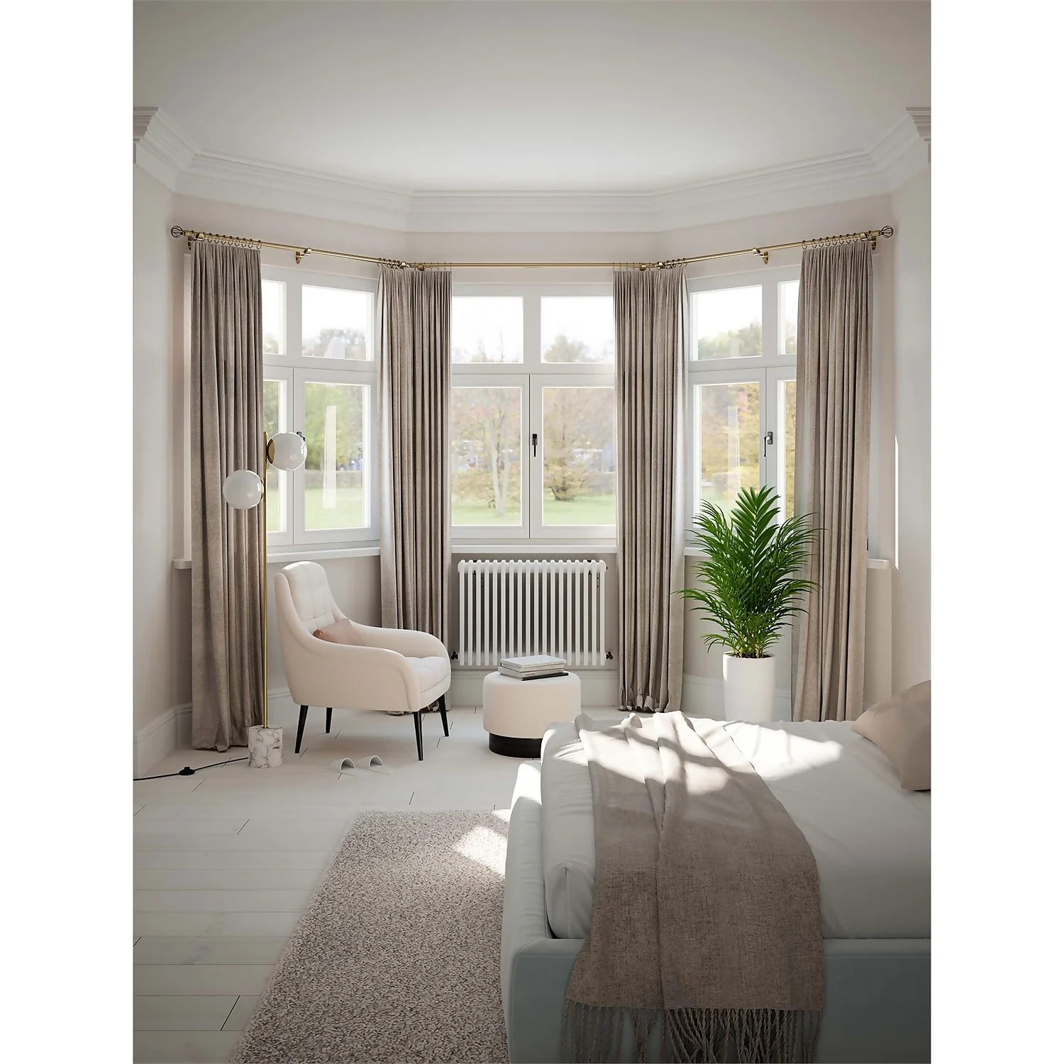 Adjustable Bay Window Bracket - Antique Brass 4 Adjustable Bay Window Bracket - Antique Brass - Image 2