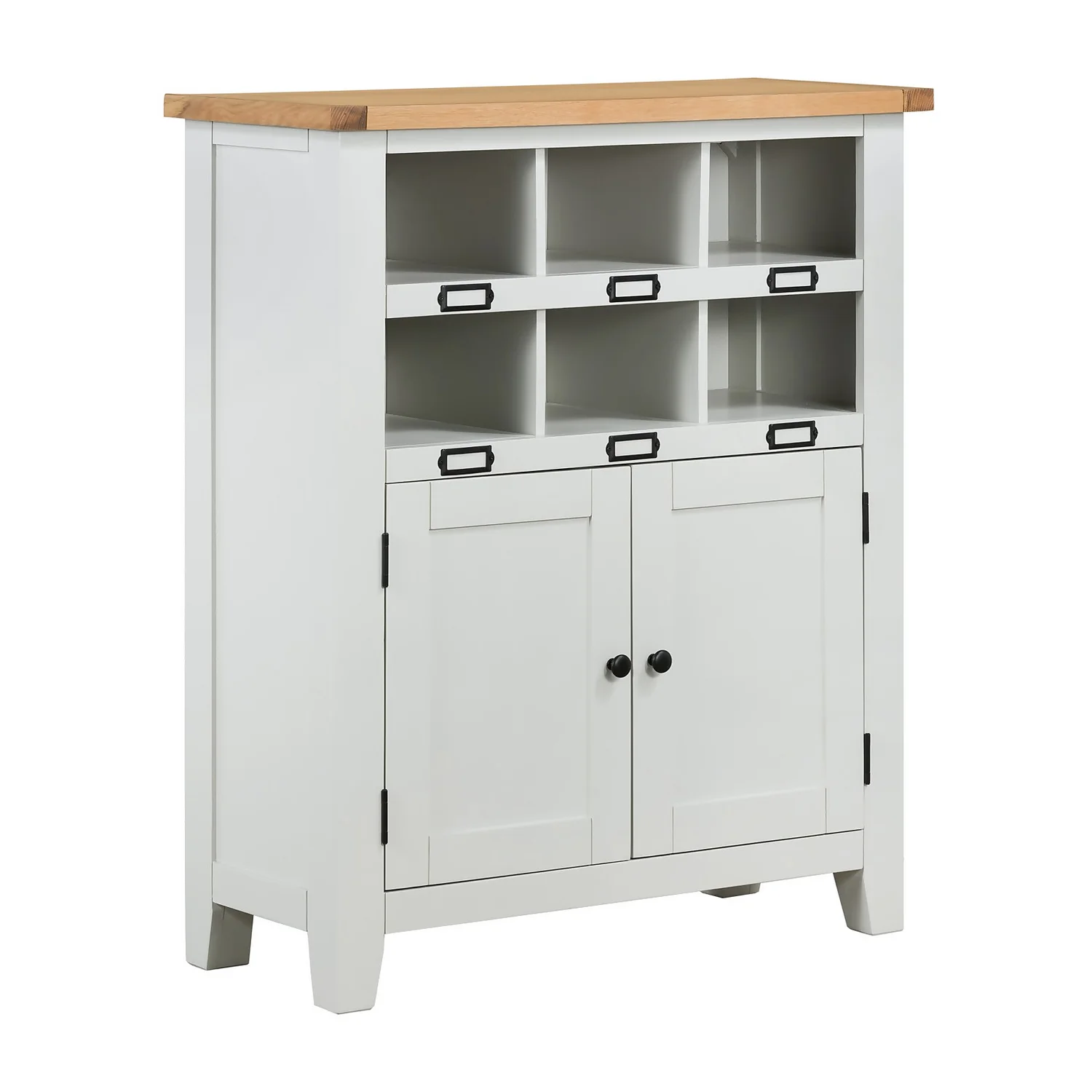 Ashstead Shoe Cupboard - Oak & Ivory 3 Ashstead Shoe Cupboard - Oak & Ivory