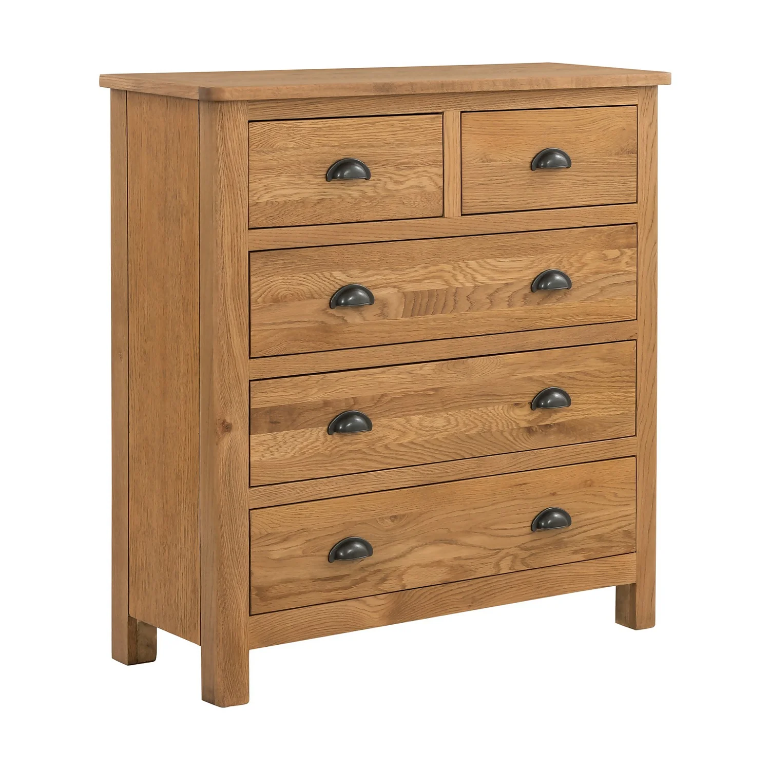 Norbury 5 Drawer Chest - Oak 3 Norbury 5 Drawer Chest - Oak