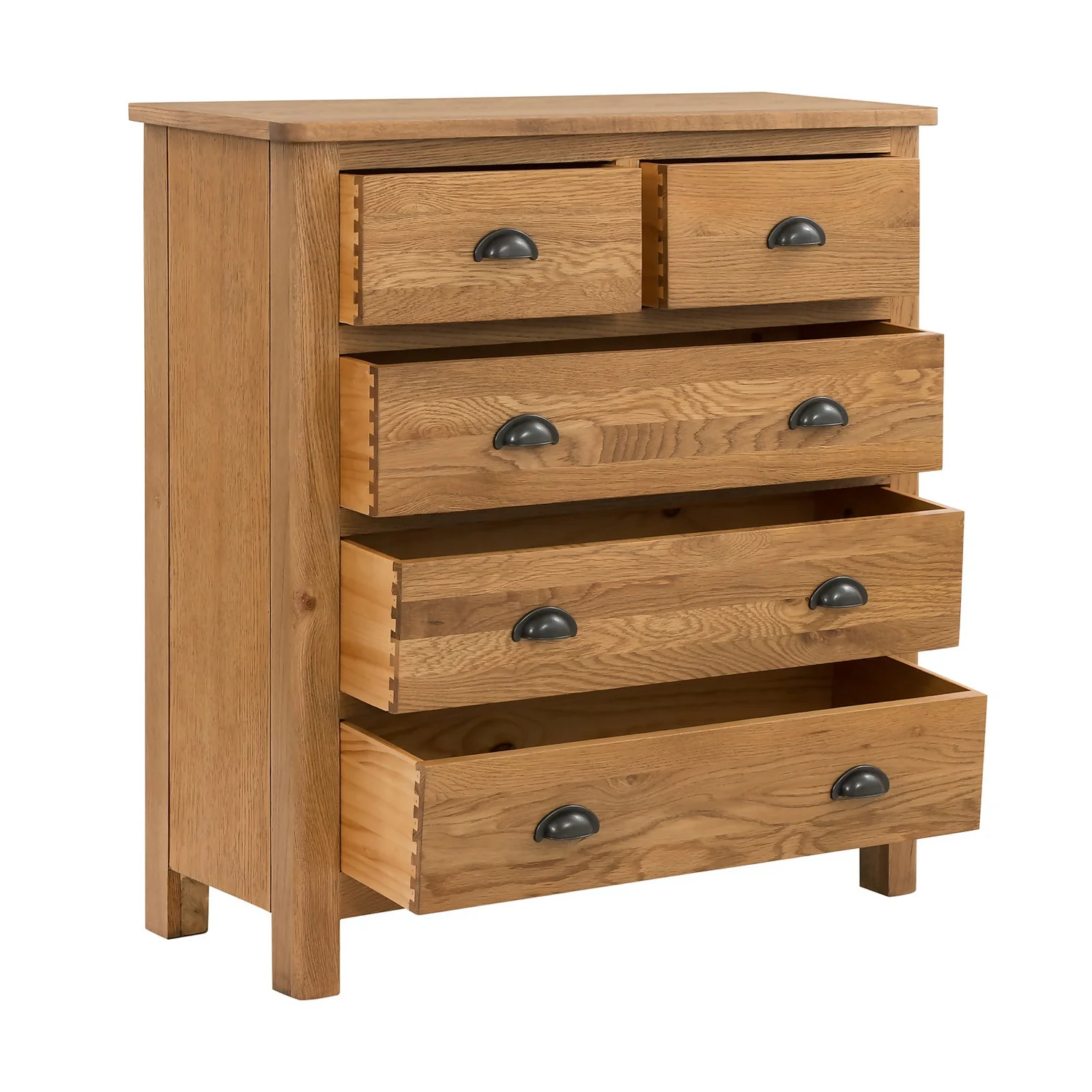 Norbury 5 Drawer Chest - Oak 5 Norbury 5 Drawer Chest - Oak - Image 3