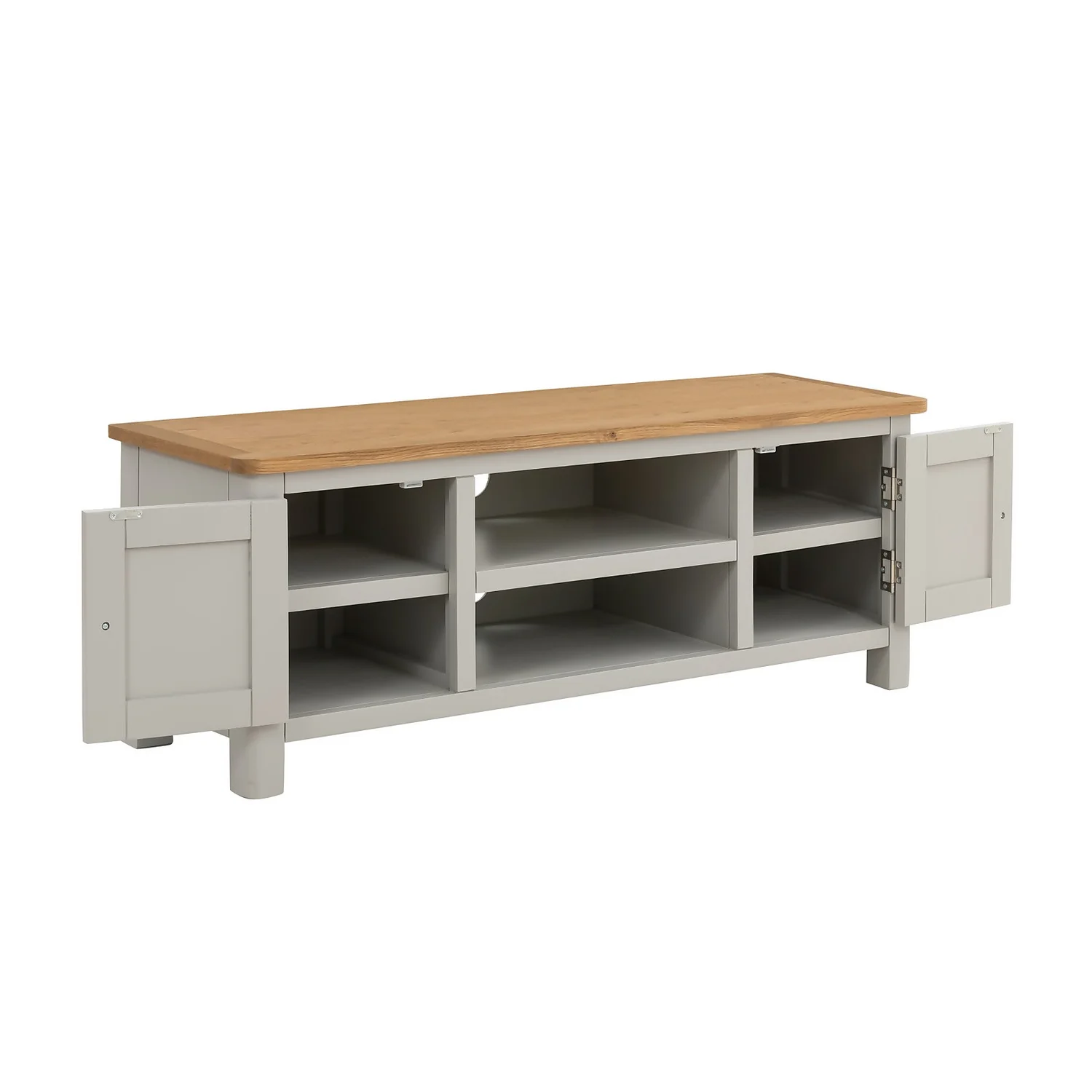 Norbury Wide TV Stand - Grey 5 Norbury Wide TV Stand - Grey - Image 3