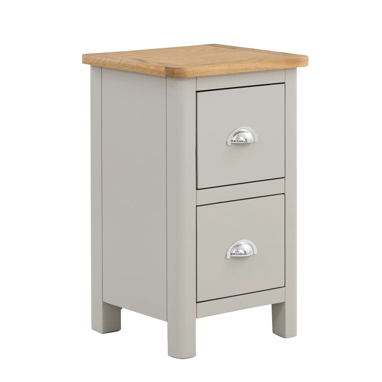 Norbury 2 Drawer Bedside Table - Grey 3 Norbury 2 Drawer Bedside Table - Grey