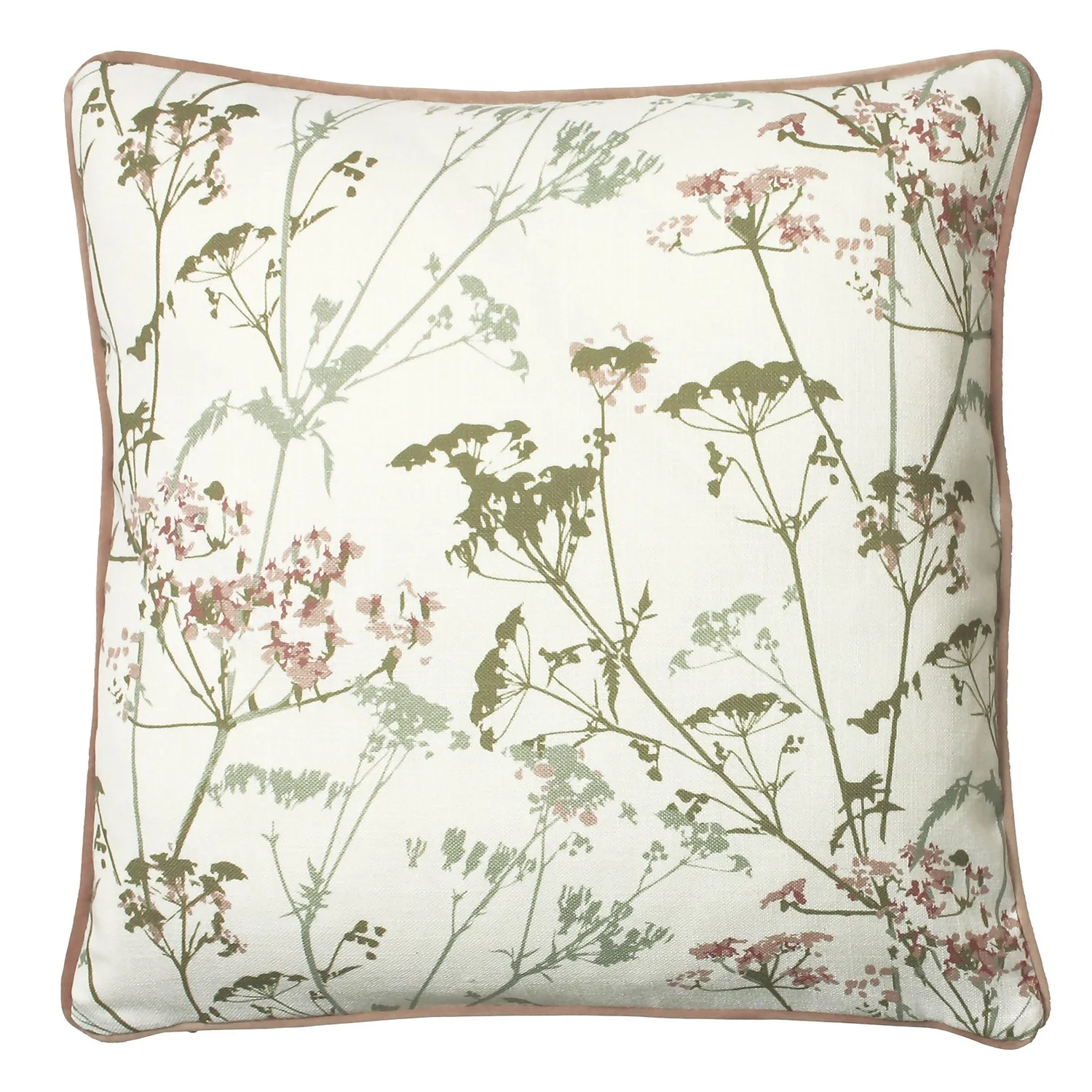 Gypsophila Print Cushion - 43x43cm - Olive 3 Gypsophila Print Cushion - 43x43cm - Olive