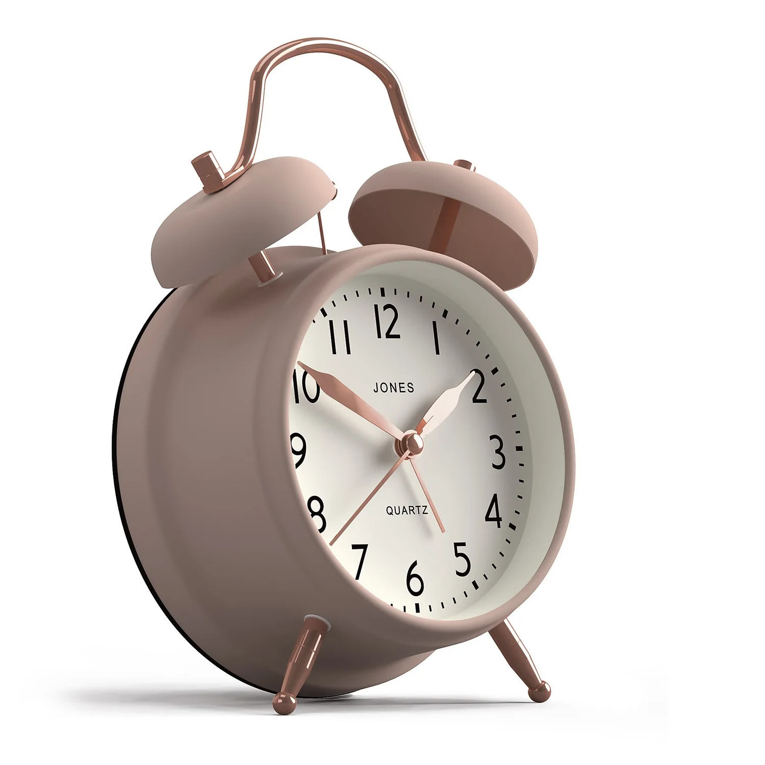 None Jones Bell Alarm Clock - Blush & Copper 4 None Jones Bell Alarm Clock - Blush & Copper - Image 2