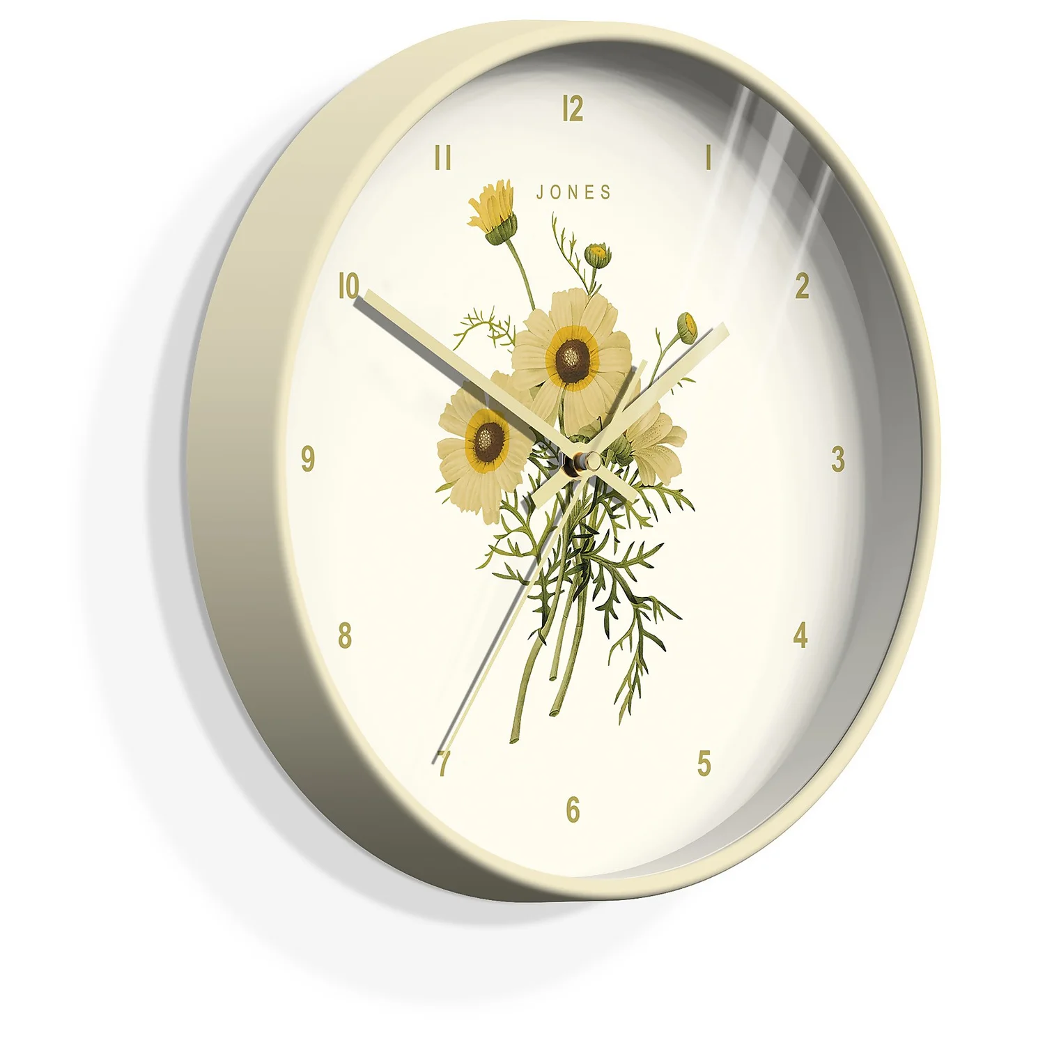 None Jones Botanical Daisy Clock - Cream 4 None Jones Botanical Daisy Clock - Cream - Image 2