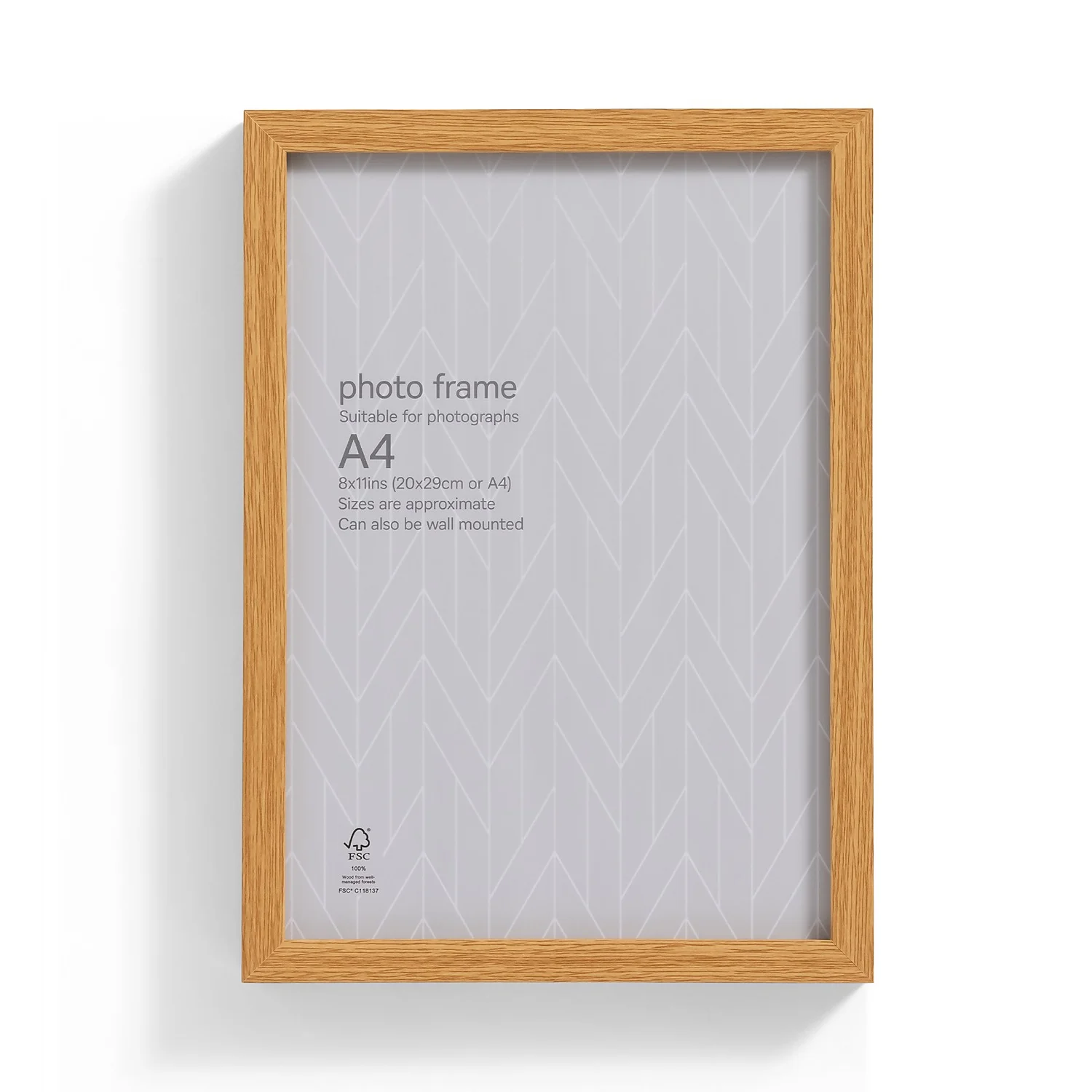 Box Photo Frame - A4 - Oak 3 Box Photo Frame - A4 - Oak