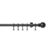 Extendable Ball Finial Curtain Pole - Black - 1.7-3m (13/16mm) -Home Style Sales 13033448 1374857384370389
