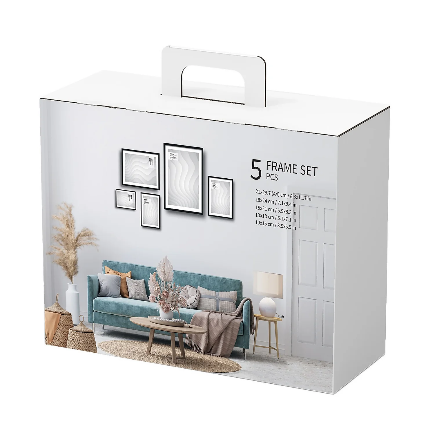 Aluminium Photo Frame - Set Of 5 - Black 4 Aluminium Photo Frame - Set Of 5 - Black - Image 2