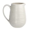 Crackle Effect Ribbed Jug - White -Home Style Sales 13036255 1434894568102370