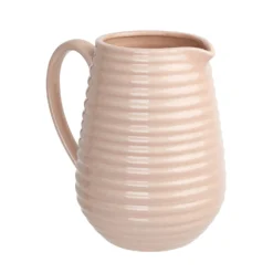 Crackle Effect Ribbed Jug - Blush -Home Style Sales 13036266 1894894568147775