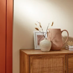 Crackle Effect Ribbed Jug - Blush -Home Style Sales 13036266 2014894568123493