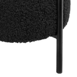 Tori Boucle Footstool - Black -Home Style Sales 13130401 1694919264536410