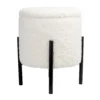 Tori Boucle Footstool - White -Home Style Sales 13130402 5854919264403219