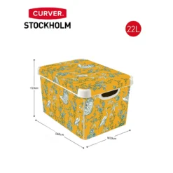Curver Stockholm Stork Deco Storage Box - Yellow - 22L -Home Style Sales 13169628 7774898511971226