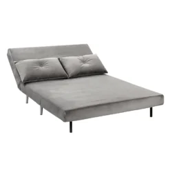 Freya Velvet Folding Sofa Bed - Grey -Home Style Sales 13222764 1194933444598958