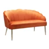 Sophia Scallop Occasional Sofa - Burnt Orange -Home Style Sales 13222766 2024920057521697