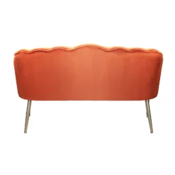 Sophia Scallop Occasional Sofa - Burnt Orange 12 Sophia Scallop Occasional Sofa - Burnt Orange -Home Style Sales 13222766 9564920057615021