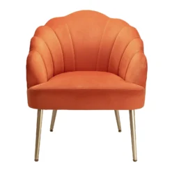 Sophia Scallop Occasional Chair - Burnt Orange -Home Style Sales 13222770 1854920057578262