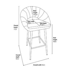 Margot Bar Stool - Black 17 Margot Bar Stool - Black -Home Style Sales 13222775 1355018741143179