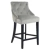 Annabelle Velvet Bar Stool - Grey -Home Style Sales 13223761 4134927306457397