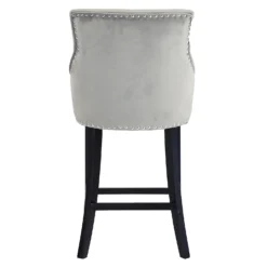 Annabelle Velvet Bar Stool - Grey -Home Style Sales 13223761 5874927306625451