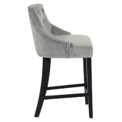 Annabelle Velvet Bar Stool - Grey -Home Style Sales 13223761 6864927306593222