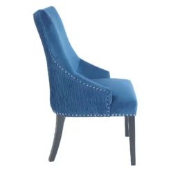 Annabelle Pleated Back Velvet Dining Chairs - Set Of 2 - Navy -Home Style Sales 13223766 1044926476936469