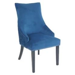 Annabelle Pleated Back Velvet Dining Chairs - Set Of 2 - Navy -Home Style Sales 13223766 6354926476878617