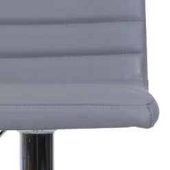 Chet Height Adjustable Faux Leather Bar Stool - Grey -Home Style Sales 13223770 1404927306650984