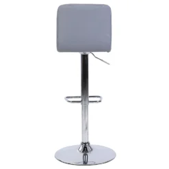Chet Height Adjustable Faux Leather Bar Stool - Grey -Home Style Sales 13223770 5794927306608099