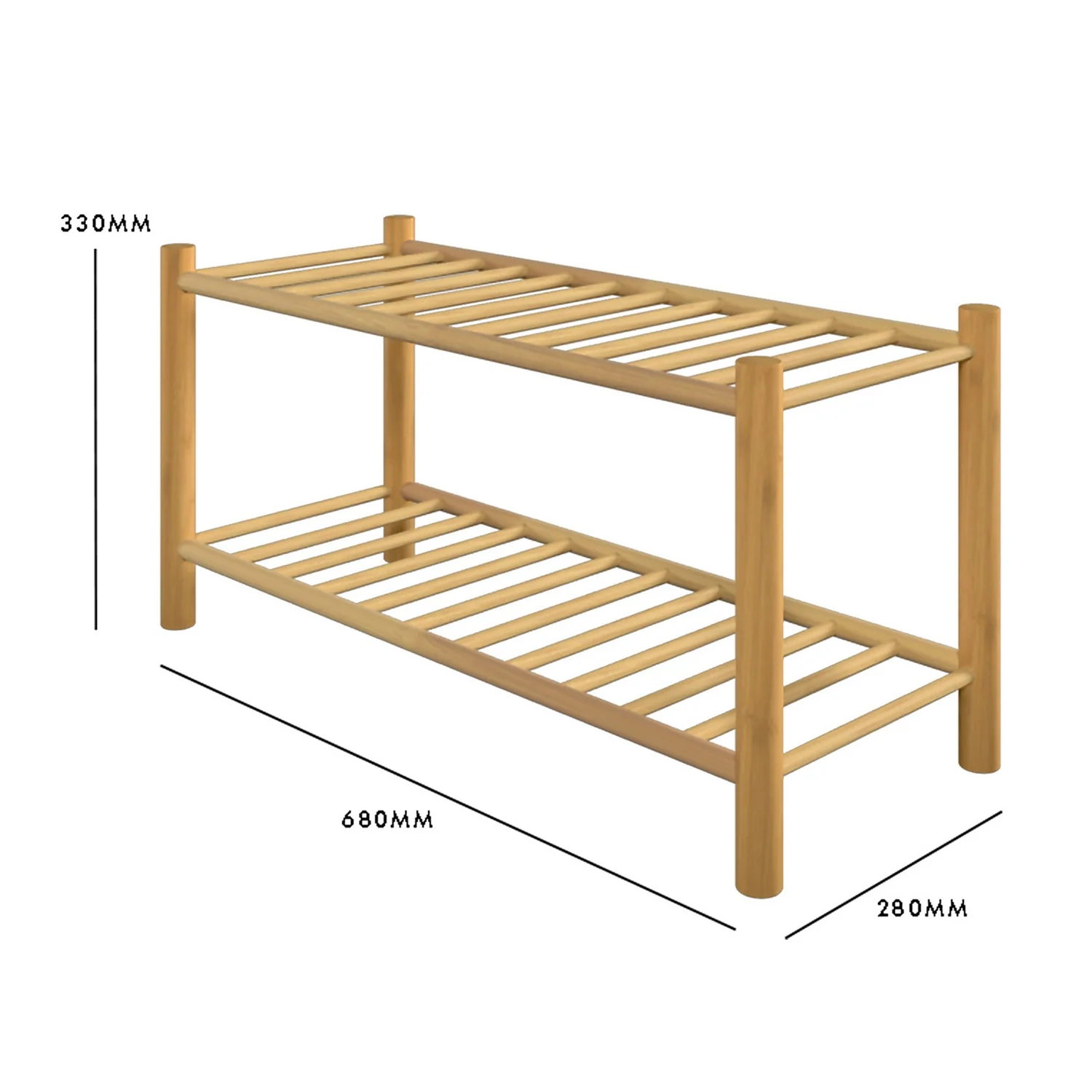 Living Elements 2 Tier Bamboo Shoe Rack 6 Living Elements 2 Tier Bamboo Shoe Rack - Image 4