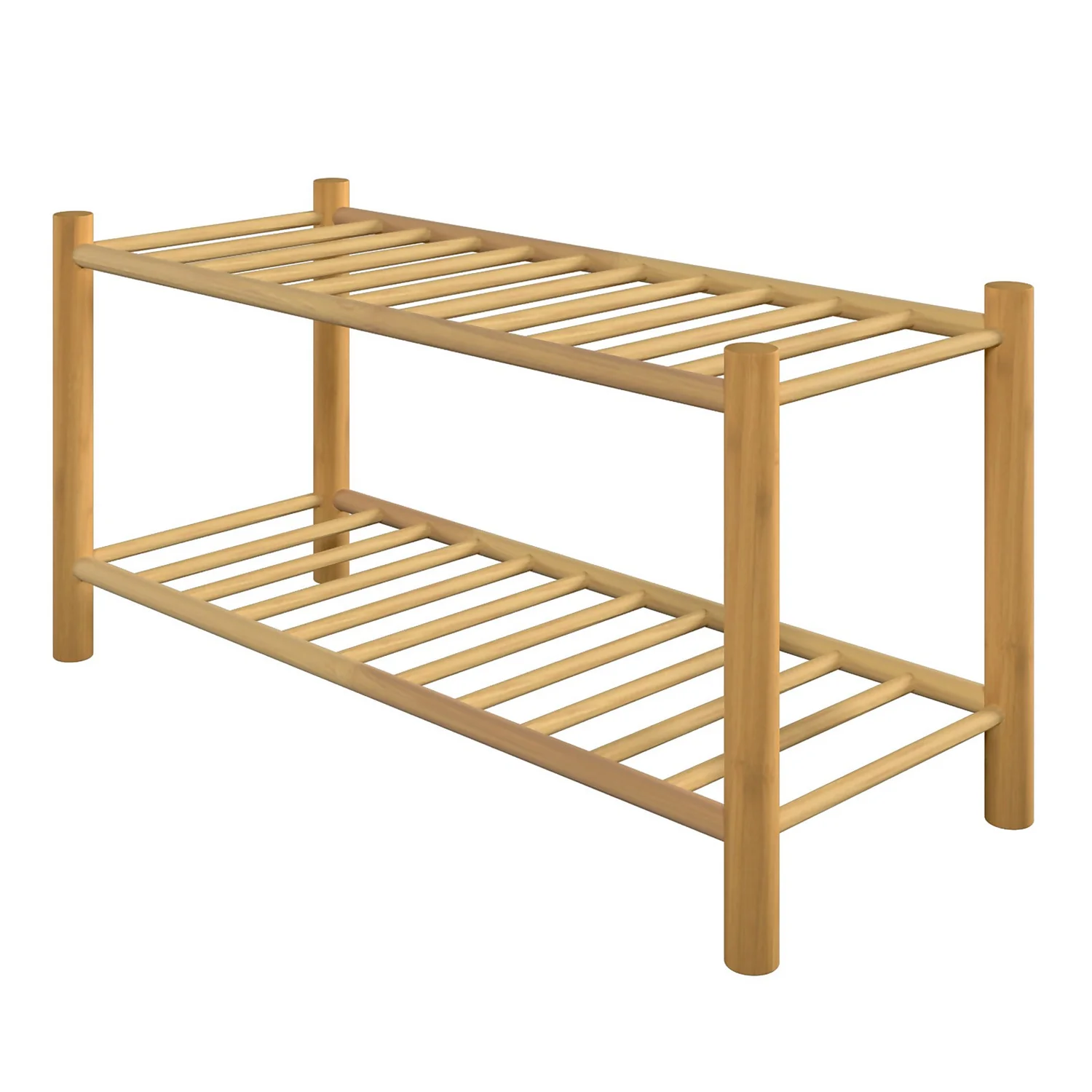 Living Elements 2 Tier Bamboo Shoe Rack 3 Living Elements 2 Tier Bamboo Shoe Rack