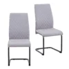 Skelby Cantilever Dining Chairs - Set Of 2 - Silver Grey -Home Style Sales 13244352 4024947968150925