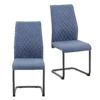 Skelby Cantilever Dining Chairs - Set Of 2 - Denim Blue -Home Style Sales 13244356 1194947967927962