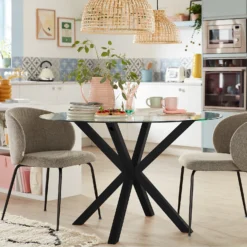 Ludlow Round Glass Dining Table - Charcoal 6 Ludlow Round Glass Dining Table - Charcoal -Home Style Sales 13244362 1954947243492957