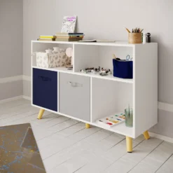 Kids Compact Storage Unit With Legs - White -Home Style Sales 13277674 1034929069481773