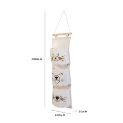Kids 3 Pocket Hanging Organiser - Polar Bear -Home Style Sales 13277677 8574929069276039