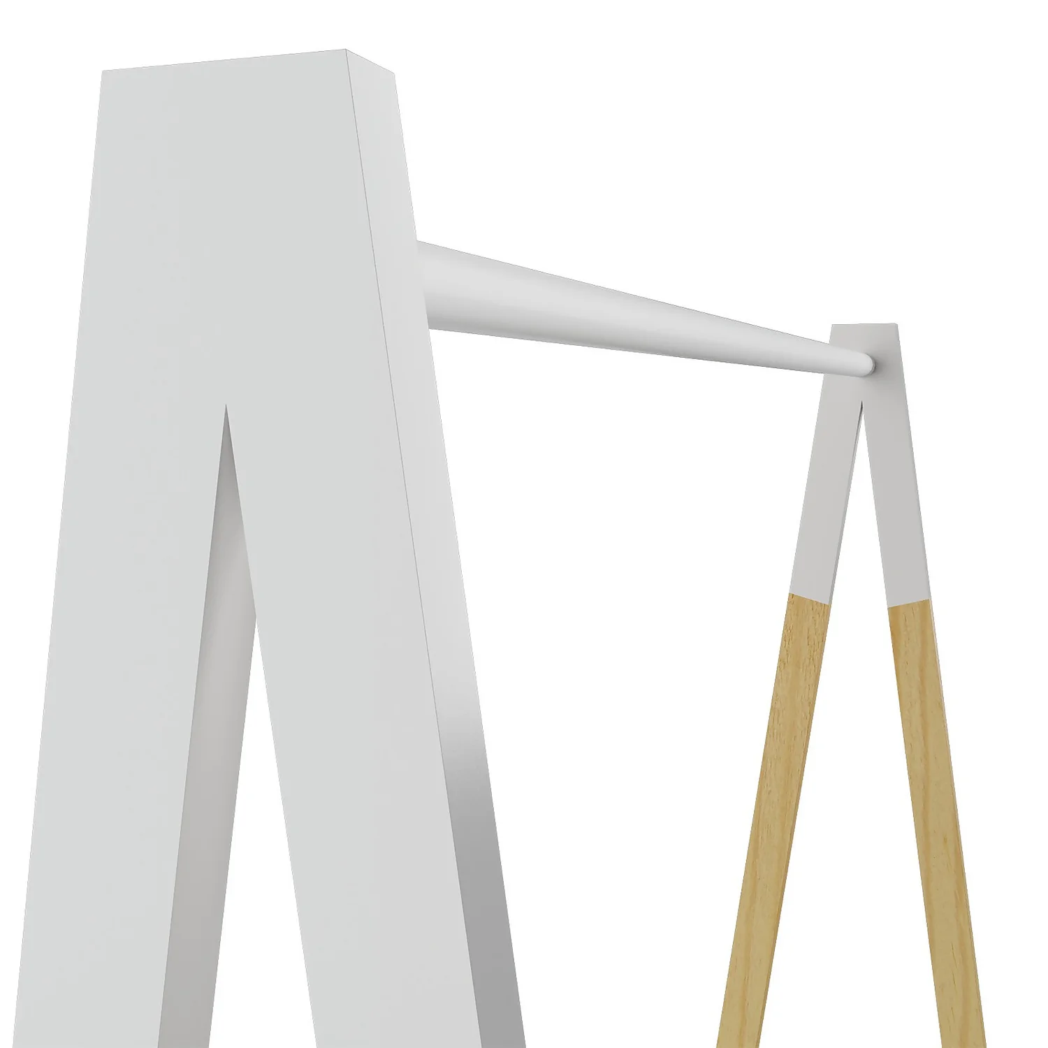 Kids A-Frame Clothes Rail - Natural & White 8 Kids A-Frame Clothes Rail - Natural & White - Image 6